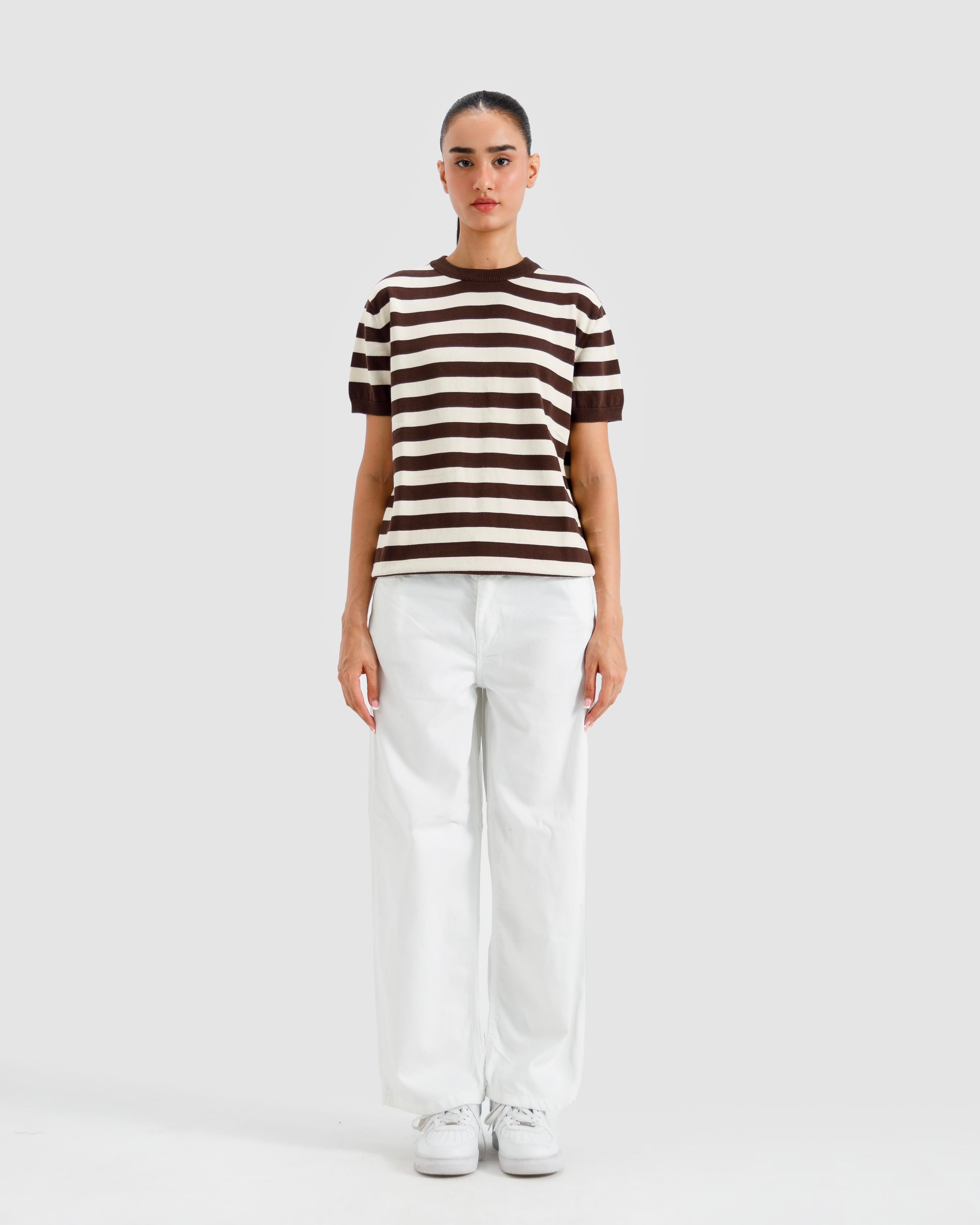 Striped Knit Basic Essential
