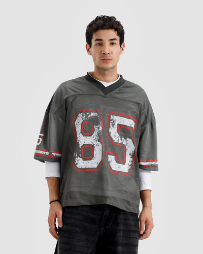 85 Varsity Print Mesh Tshirt