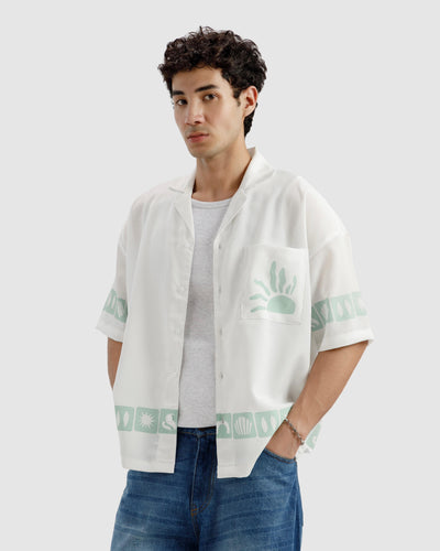 Creased Effect Graphic Shirt