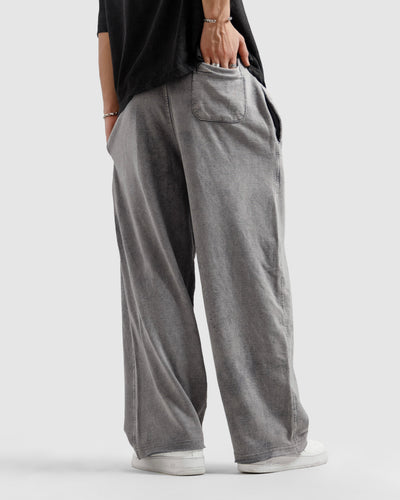 Washed Trousers With Raw Edges