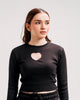 Heart Cut-Out Rib Top Full