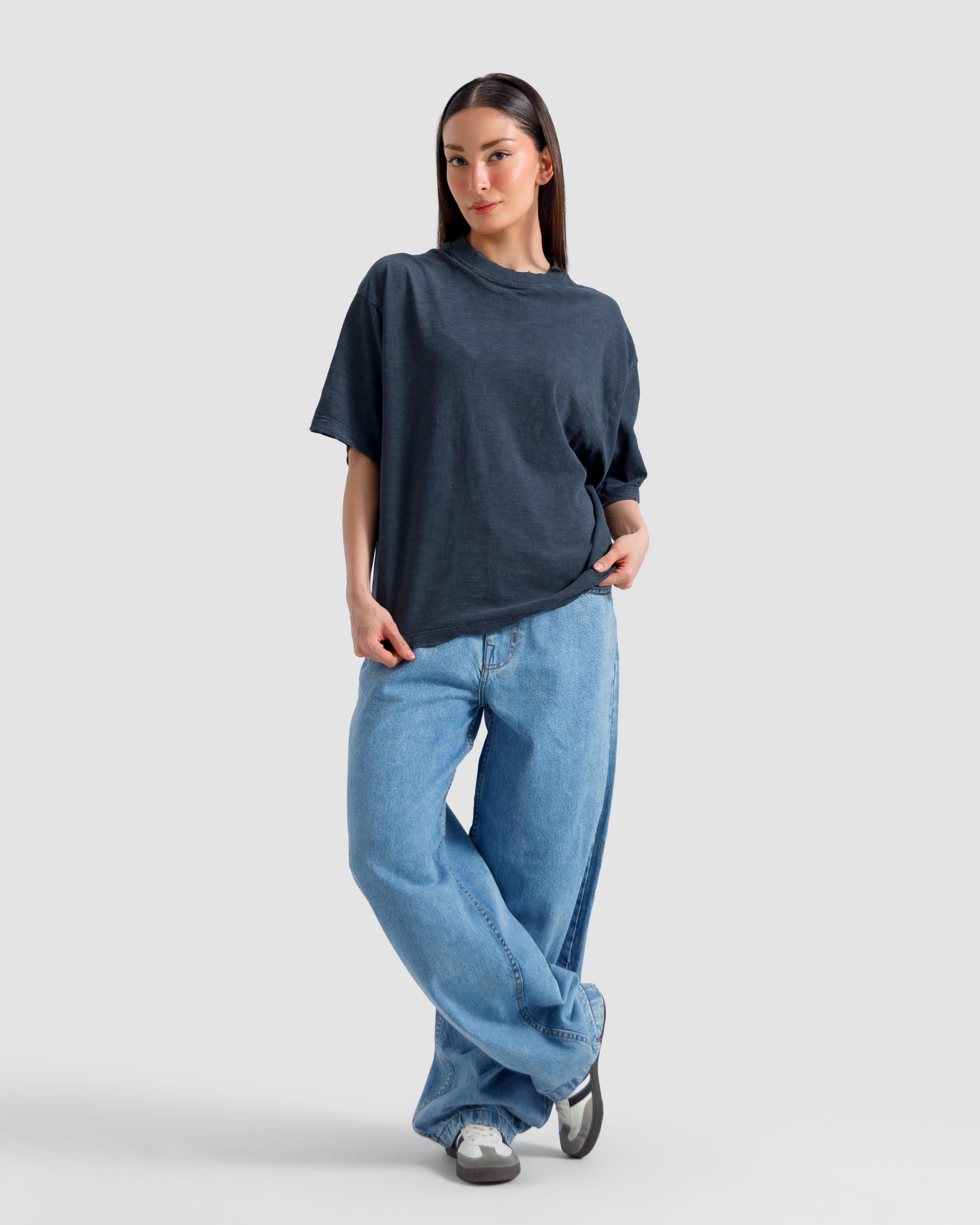 Slub Textured Washed T-Shirt