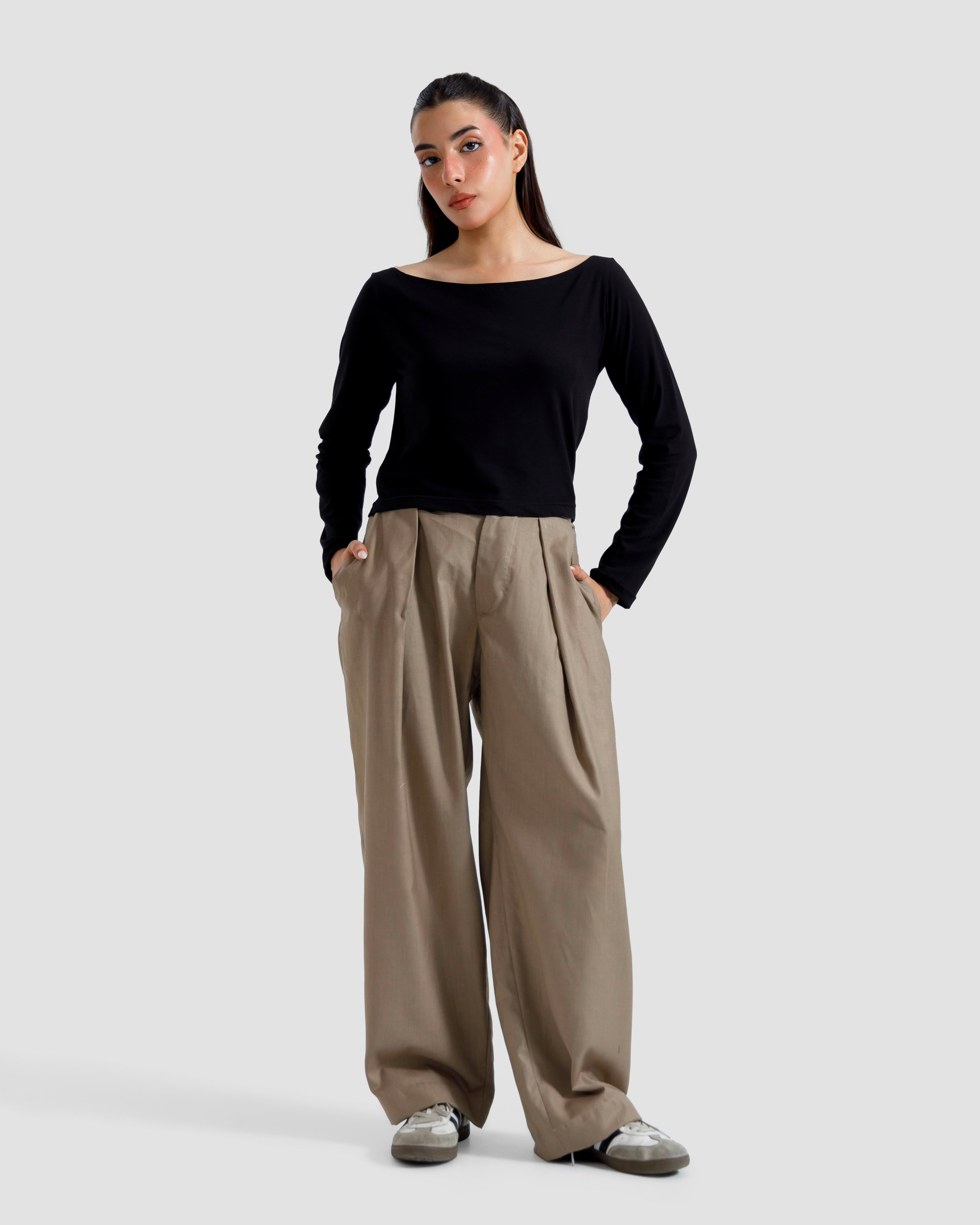 Boat-Neck Full Sleeves Tshirt