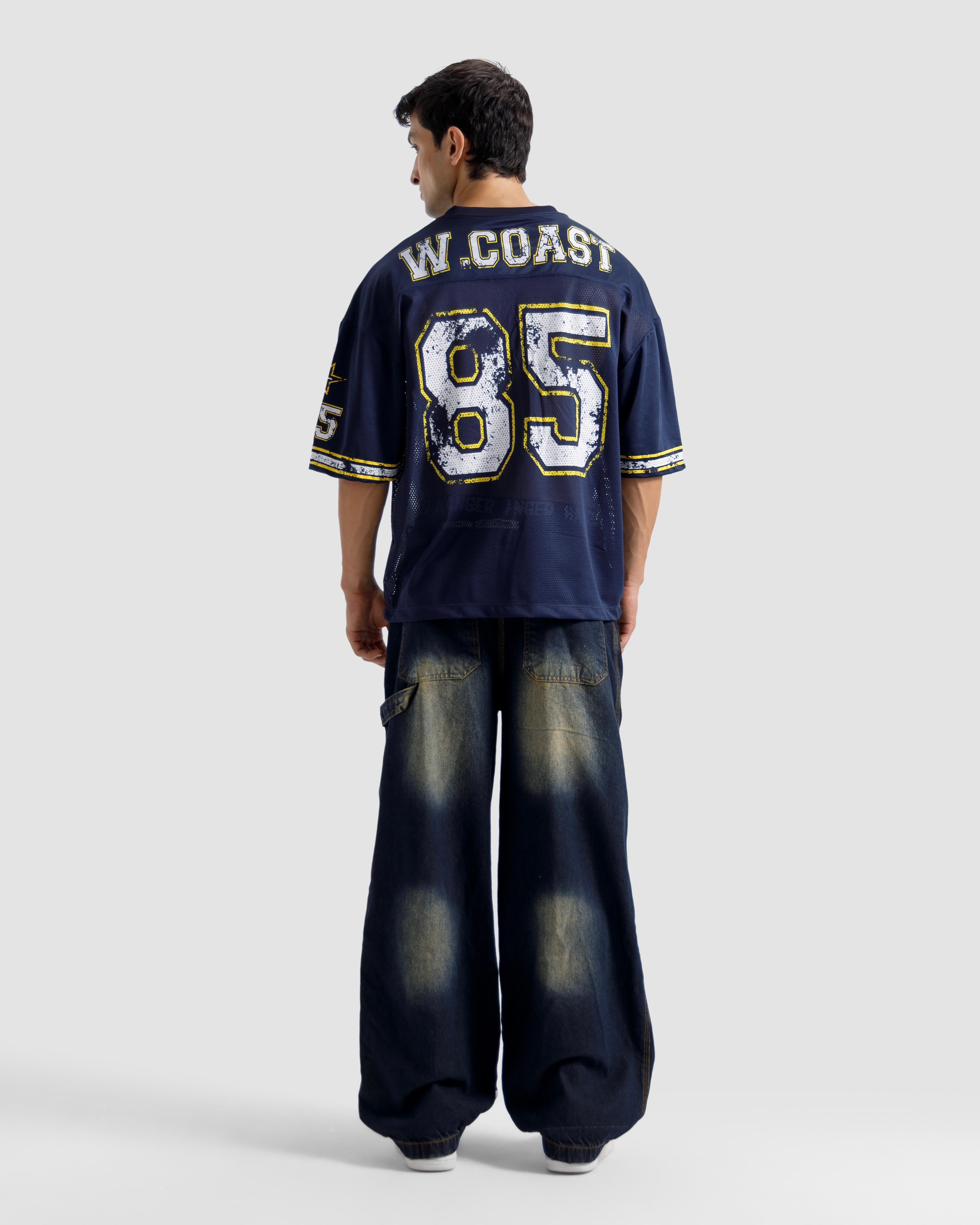 85 Varsity Print Mesh Tshirt