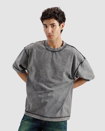 Raw Details Washed Boxy Tshirt