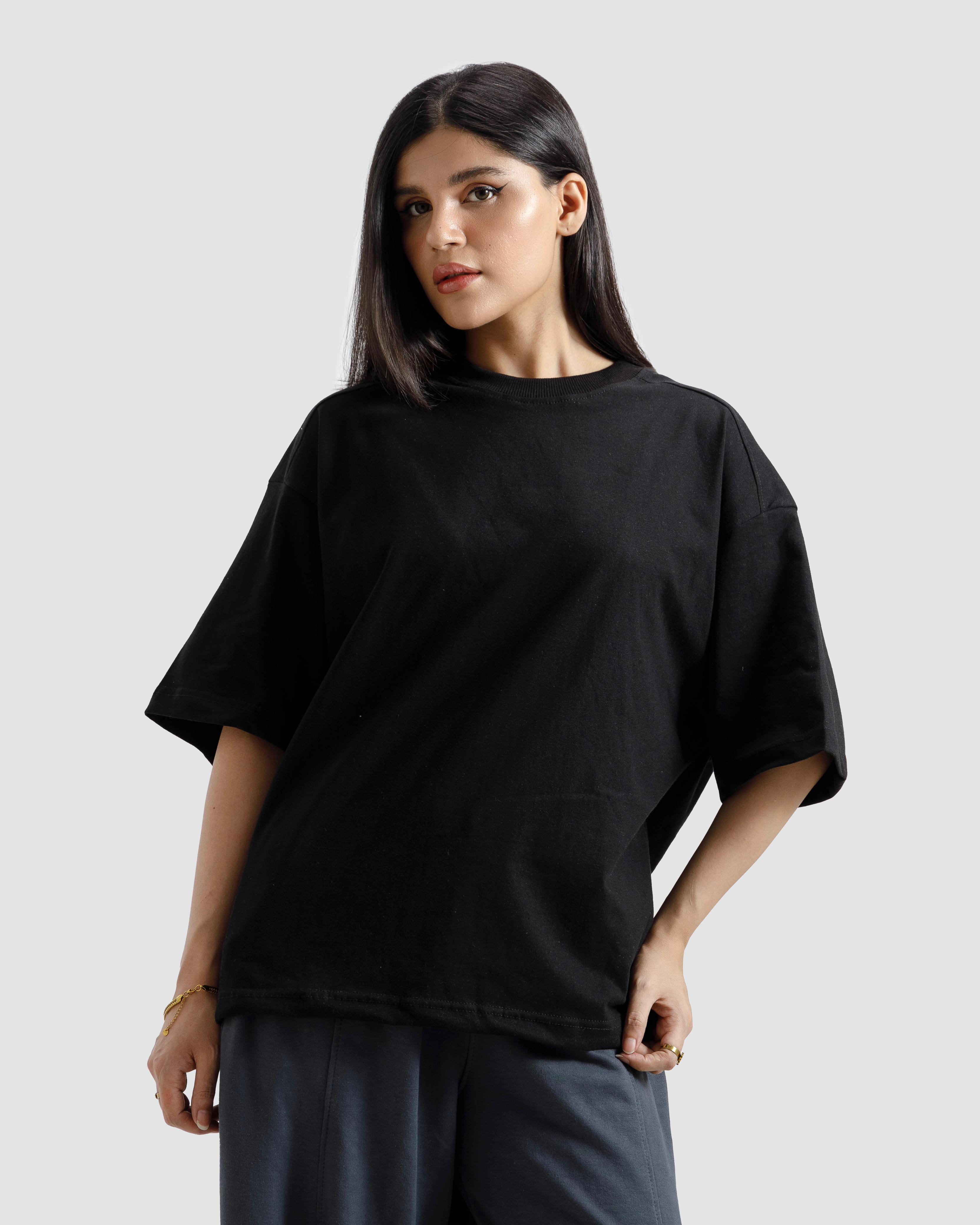 Boxy Shoulder Detail Basic Essential