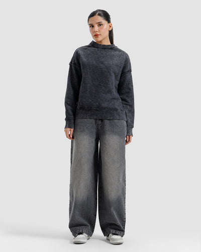 Raw Details Washed Boxy Sweatshirt