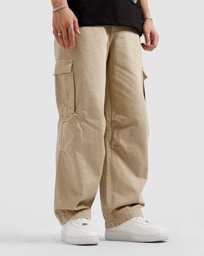 Washed Baggy Cargo Pants