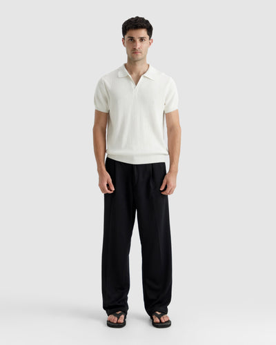 Textured Knit Polo