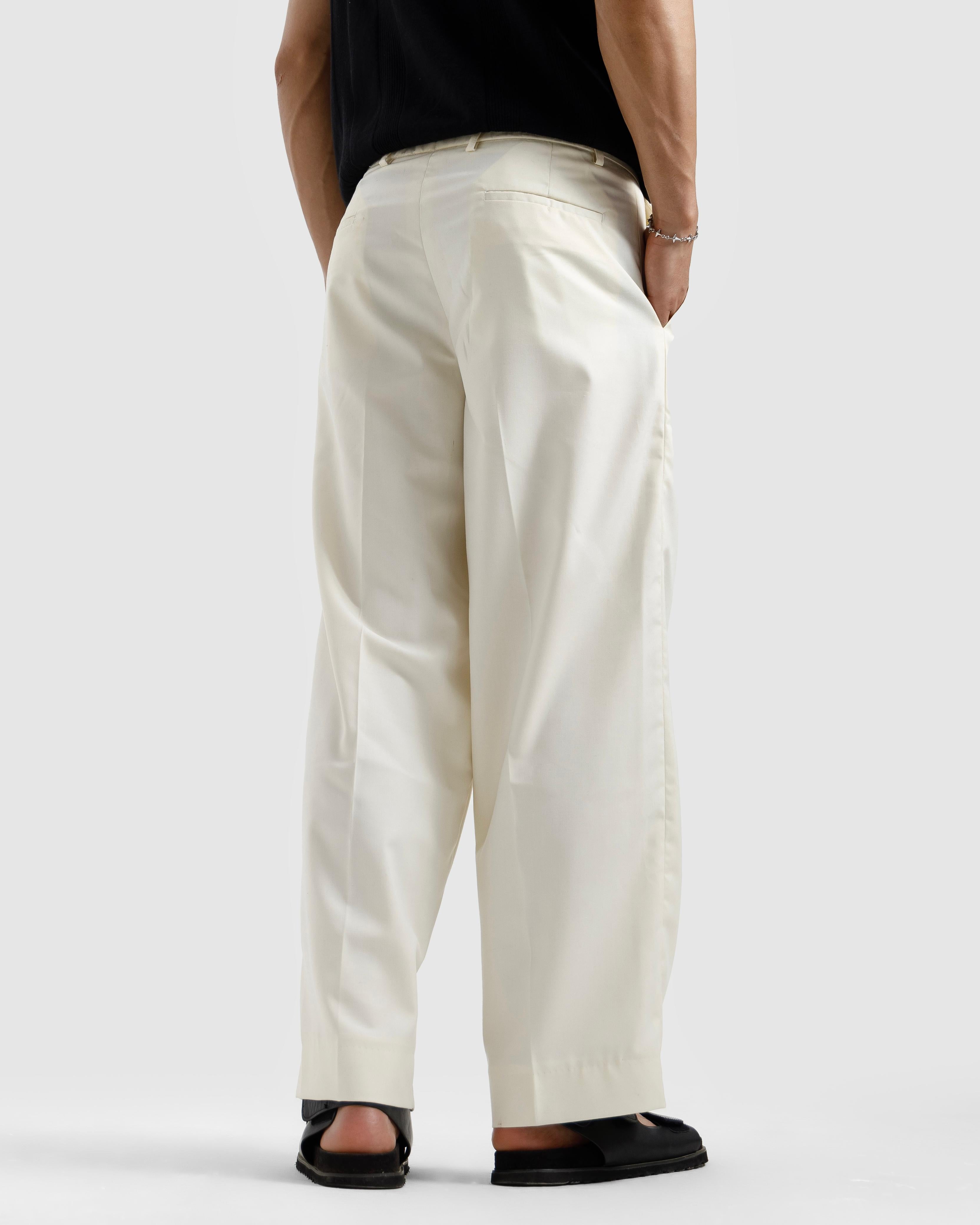 Tailored Wide Leg Pleated Pants
