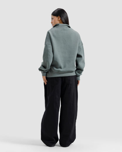 Basic Quarter-Zip Sweatshirt