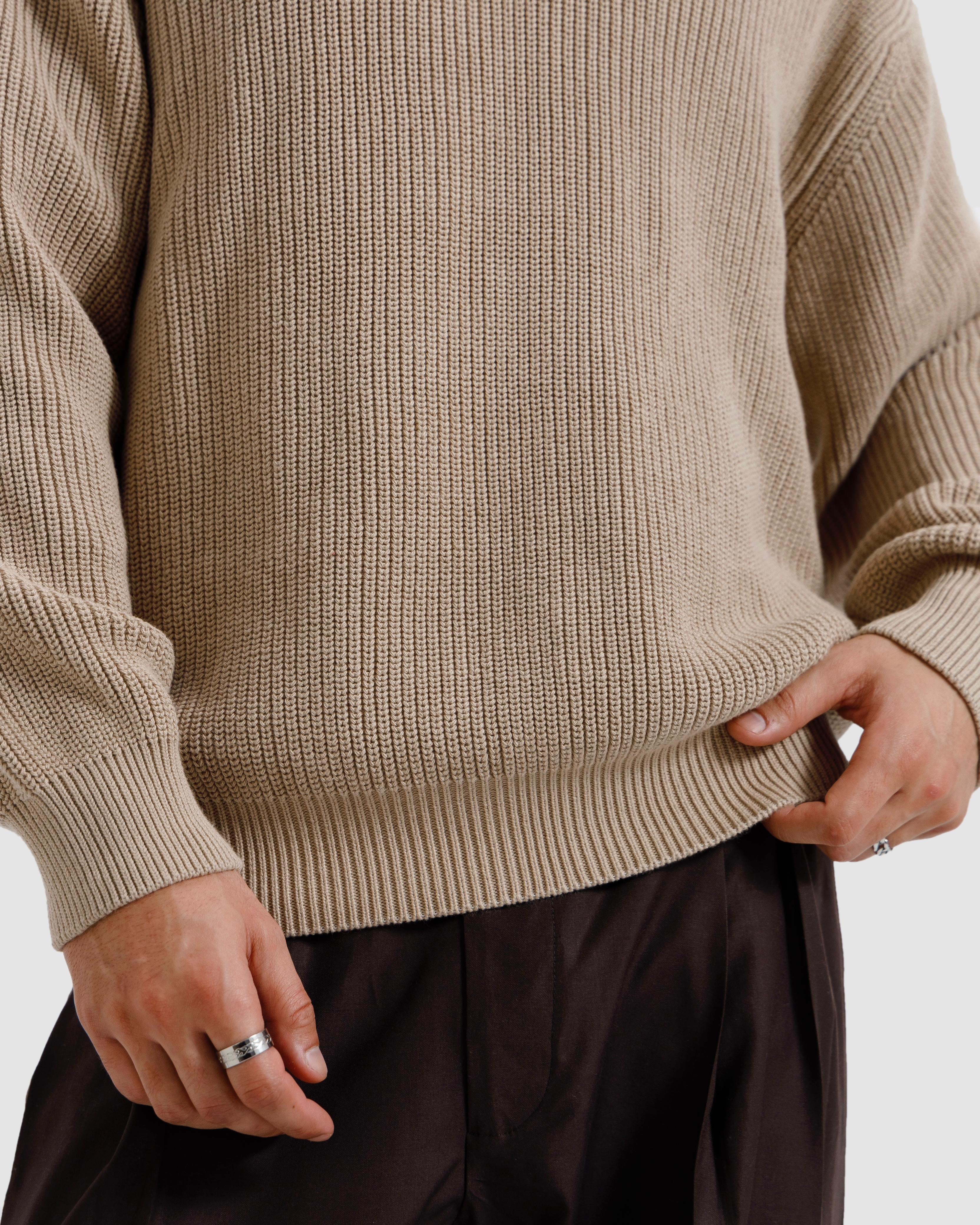 Knitted Quarter-Zip Sweater