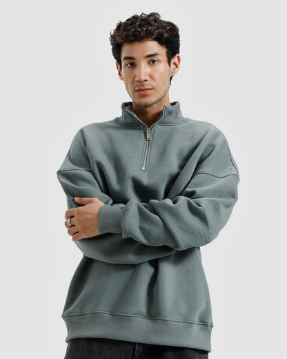 Basic Quarter-Zip Sweatshirt