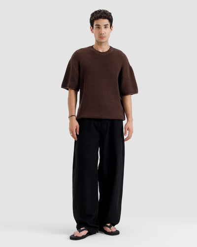 Relaxed Fit Textured Knit Tshirt