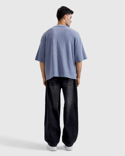 Washed Print Knit Tshirt