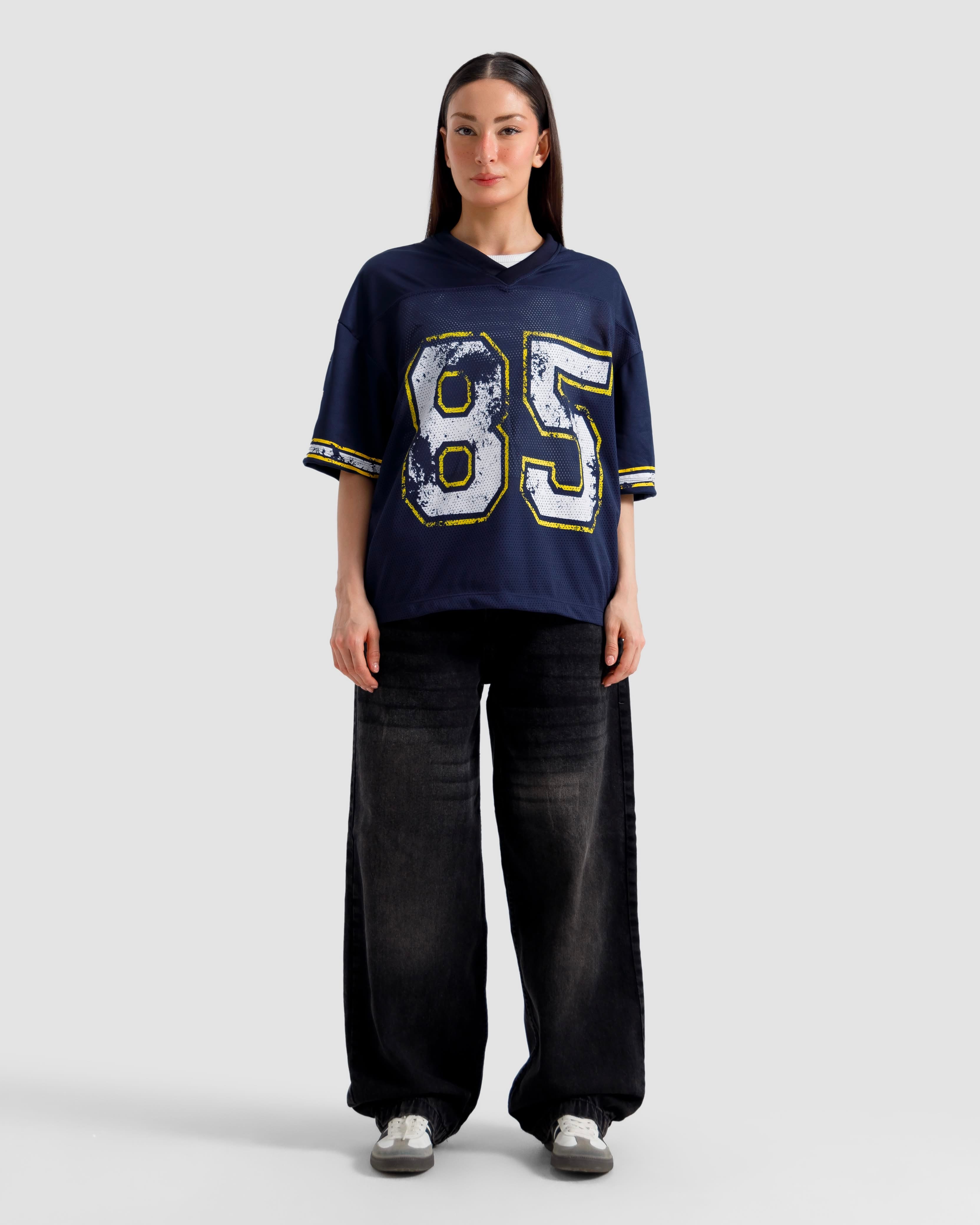 85 Varsity Print Mesh Tshirt