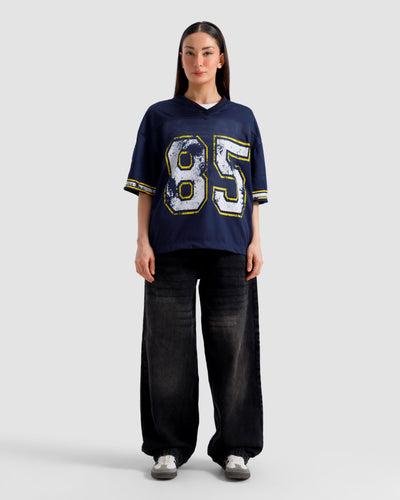 85 Varsity Print Mesh Tshirt