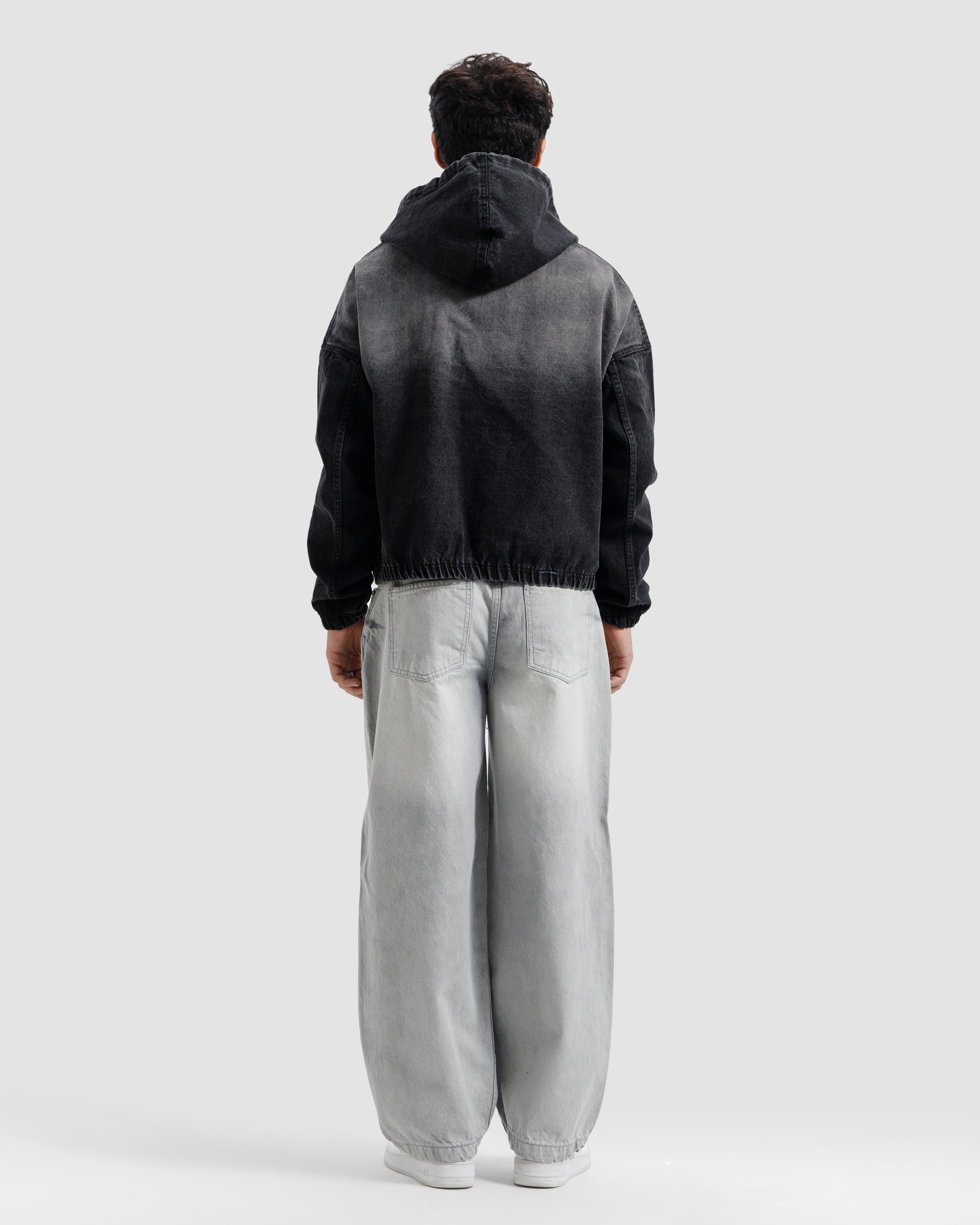 Washed Hooded Denim Jacket