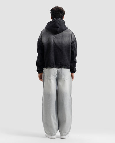 Washed Hooded Denim Jacket