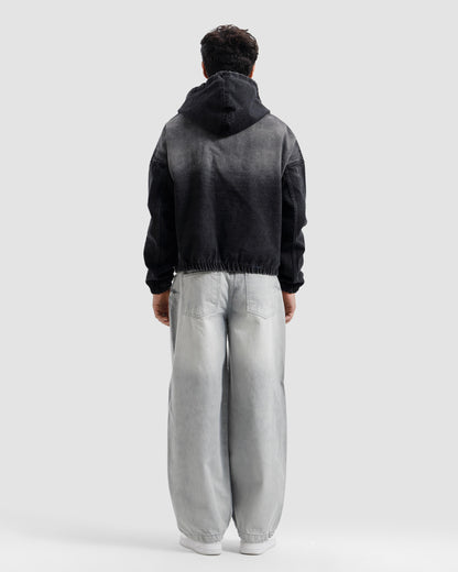 Washed Hooded Denim Jacket