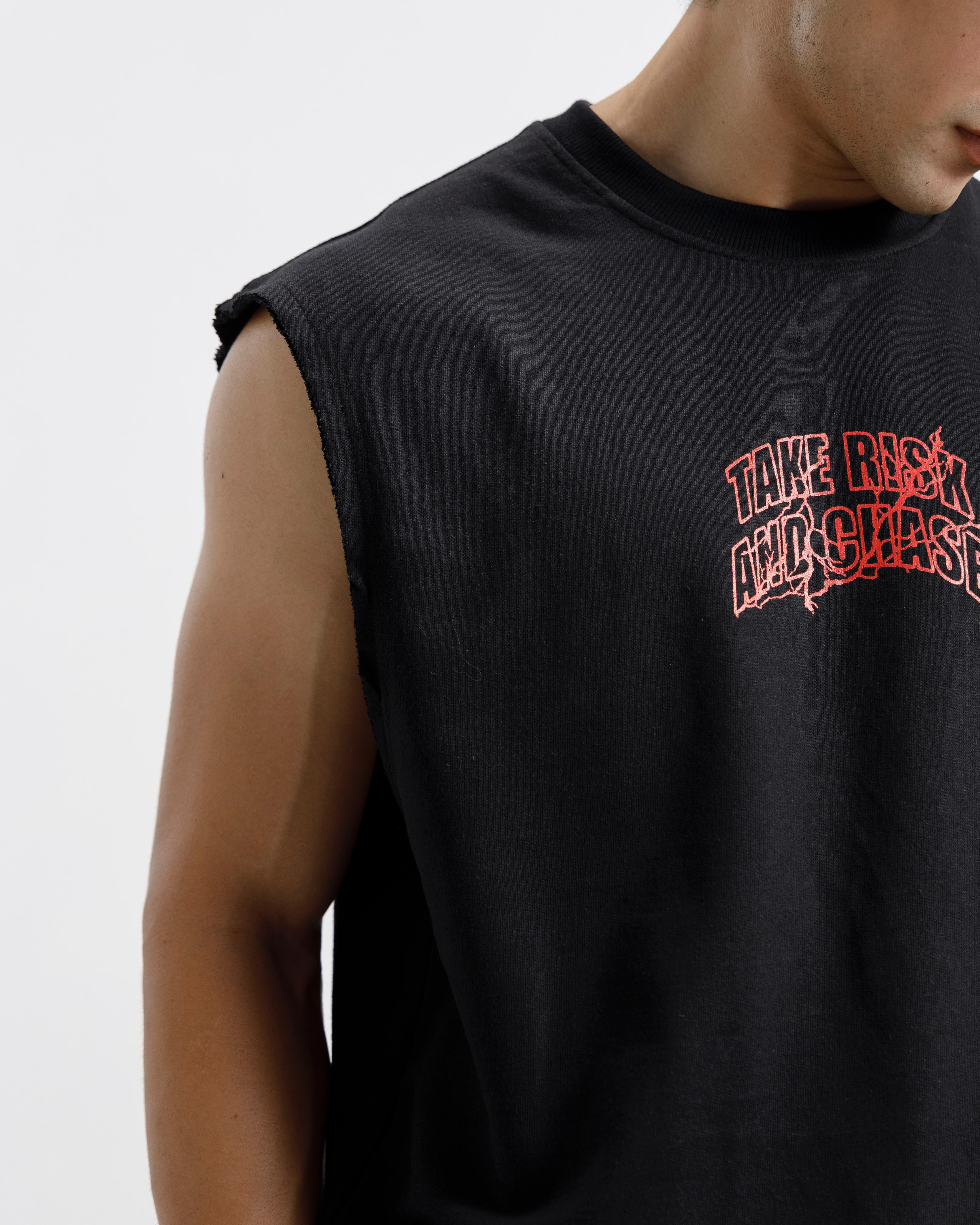 Sleeveless Take Risk And Chase Tshirt