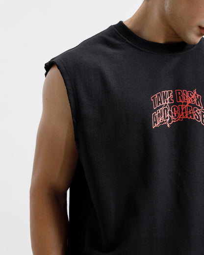 Sleeveless Take Risk And Chase Tshirt