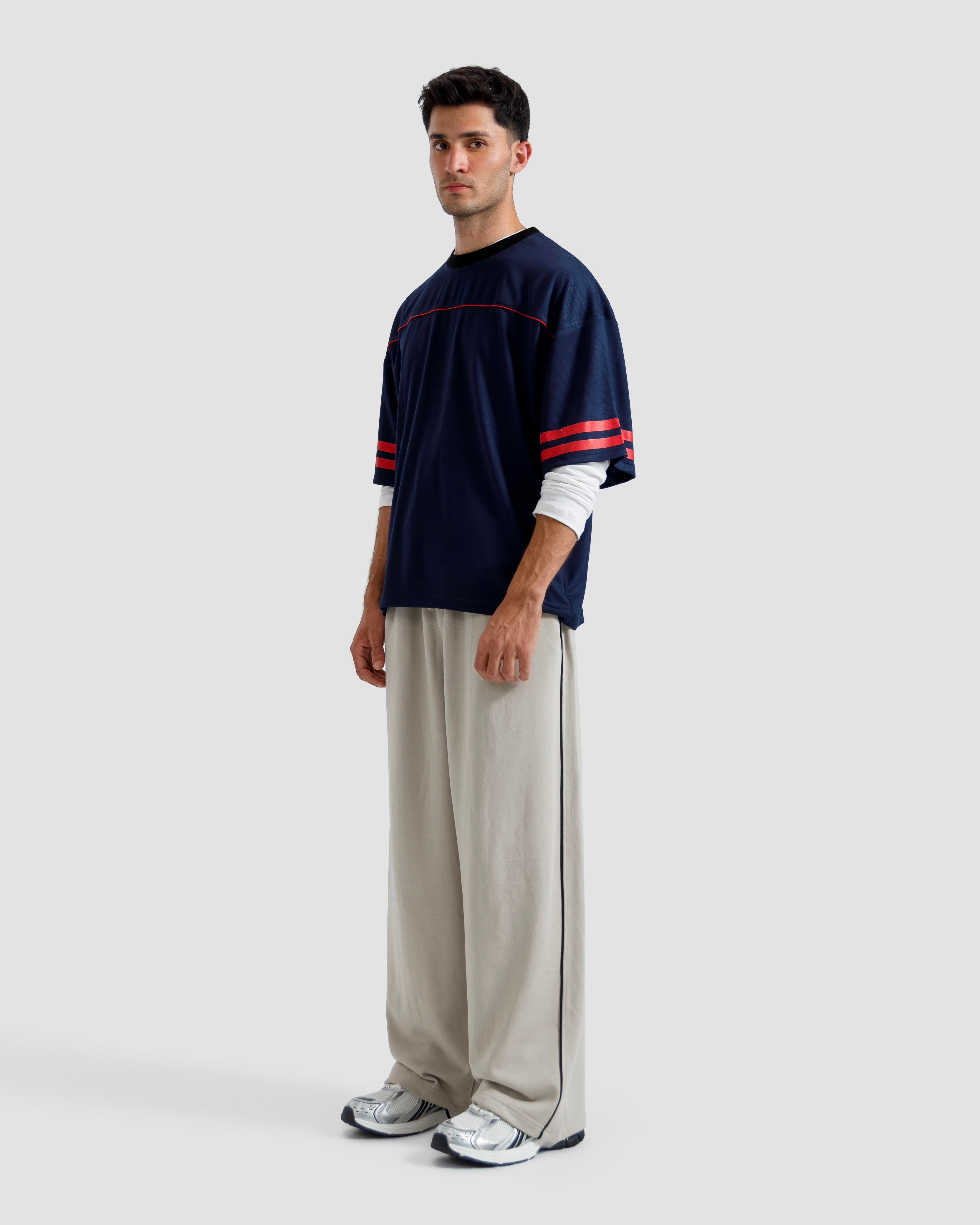 Varsity Pipping Mesh Tshirt