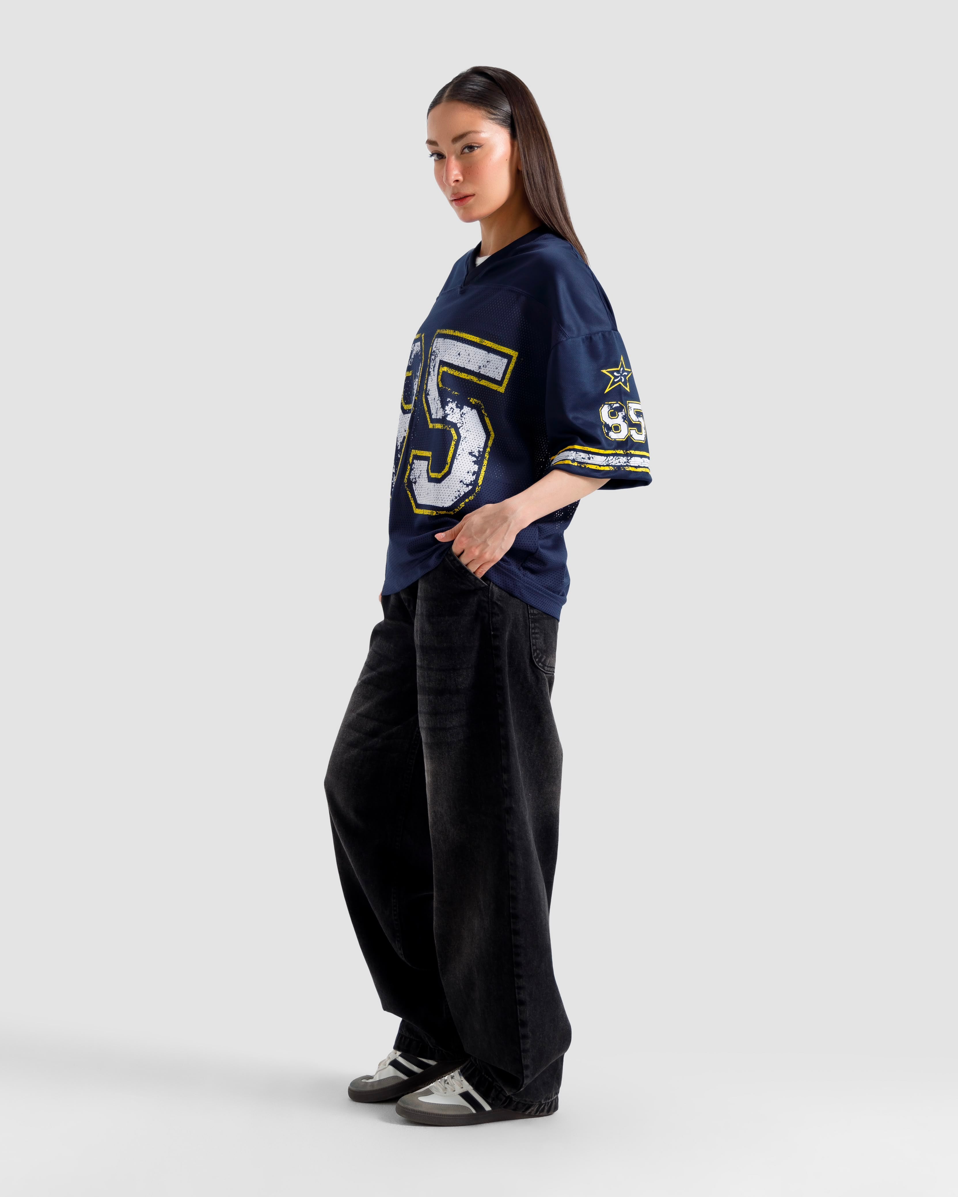 85 Varsity Print Mesh Tshirt