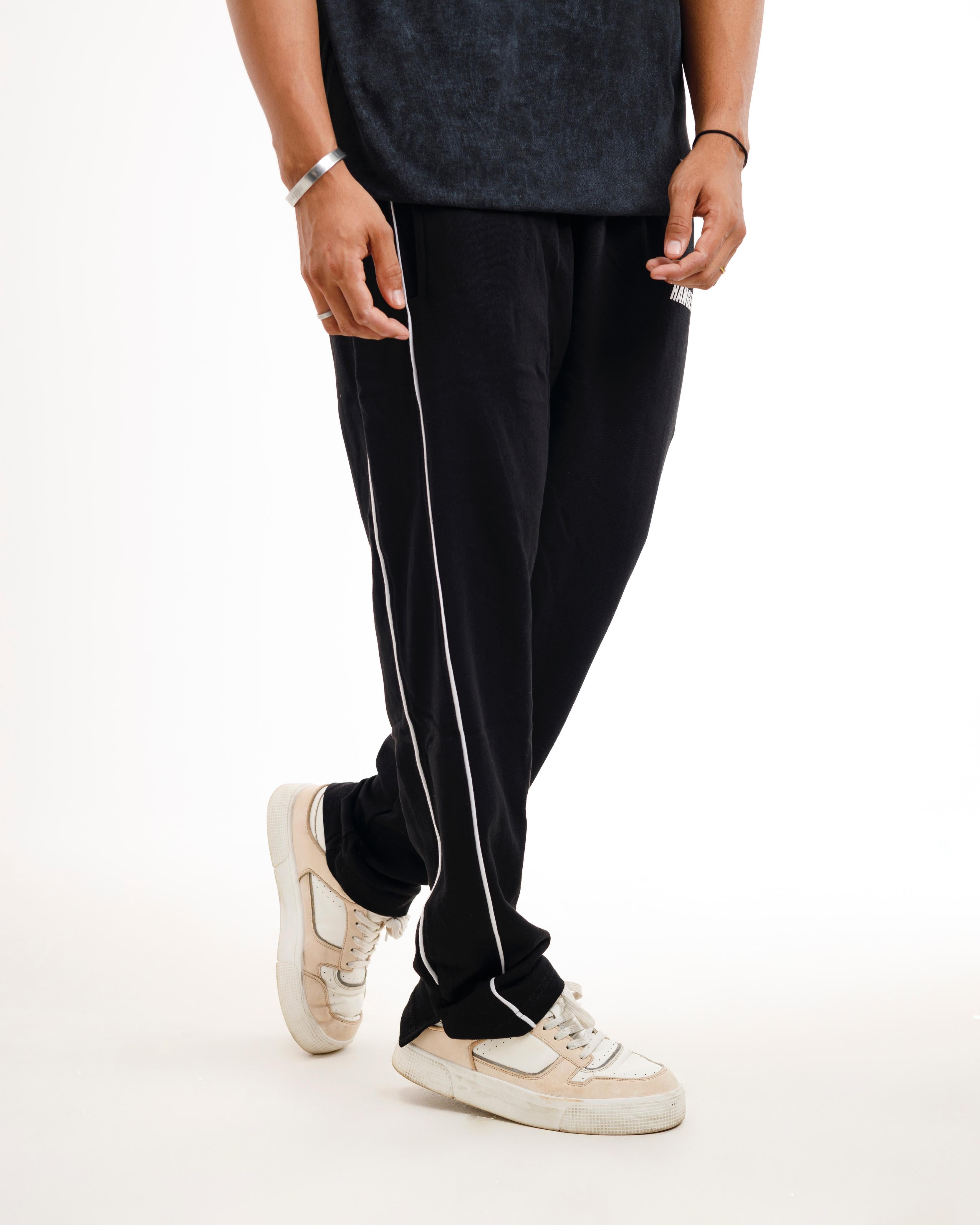 Black Piping Trousers