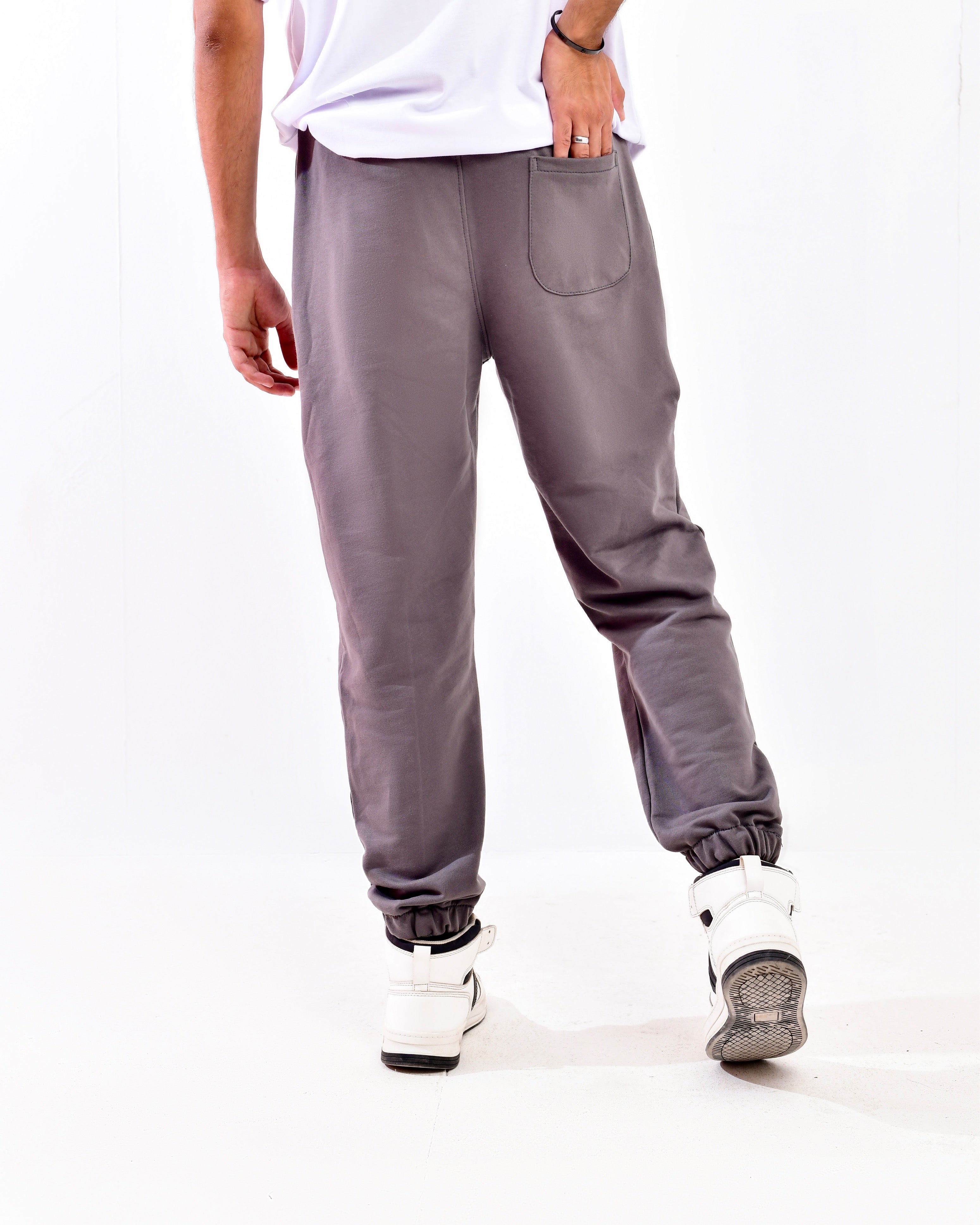 Space Gray Pleated Trousers