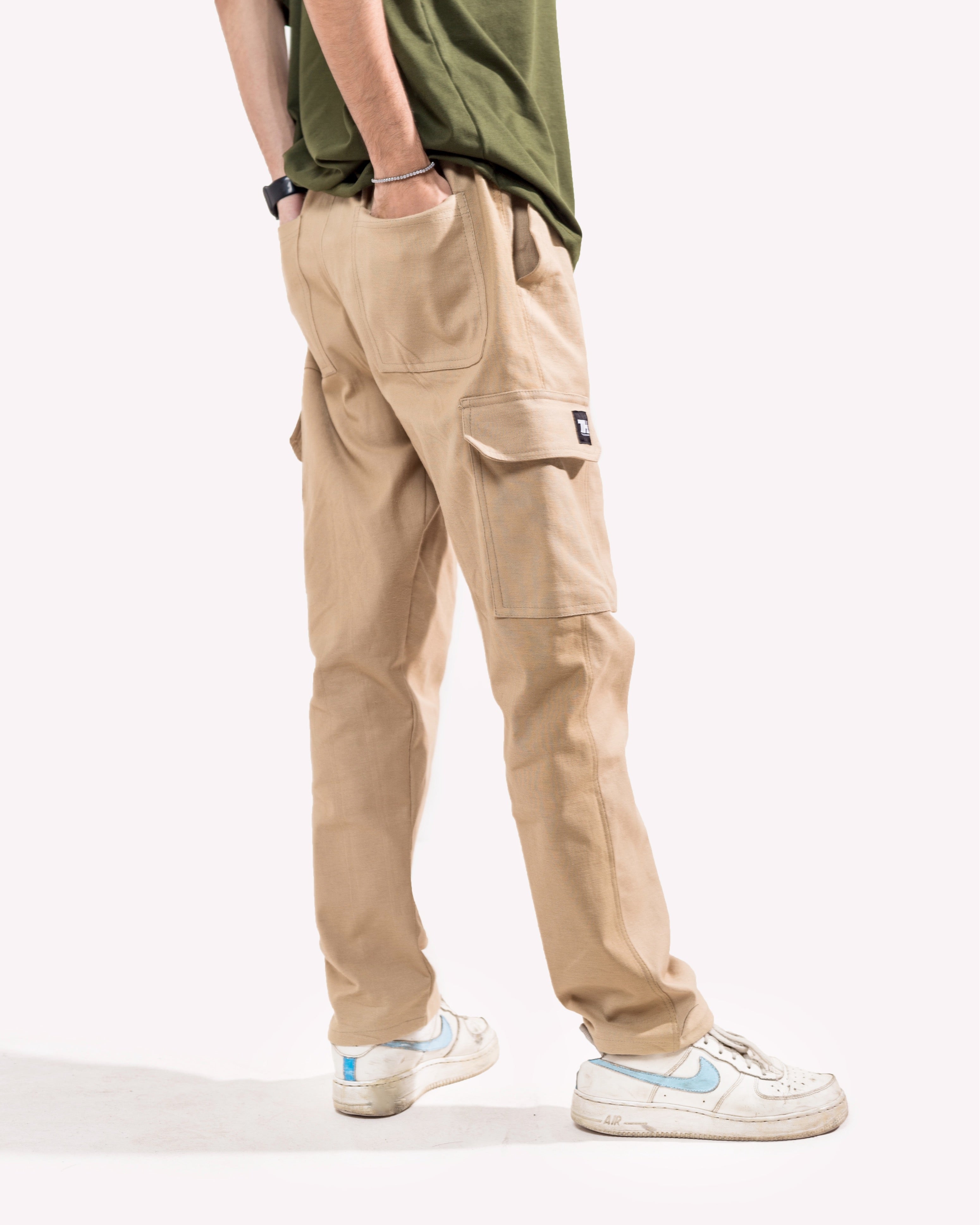 Beige Cargo Pants