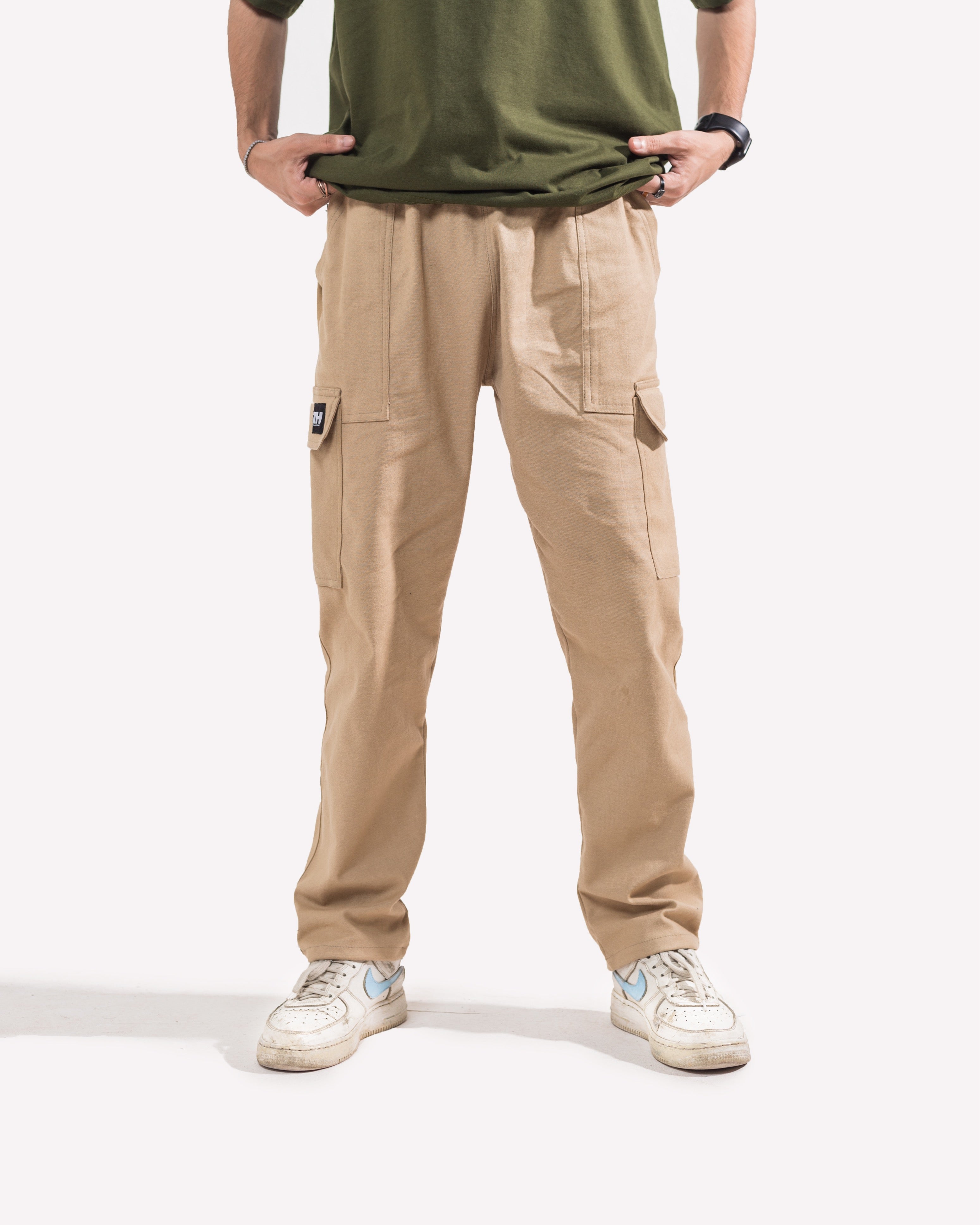 Beige Cargo Pants